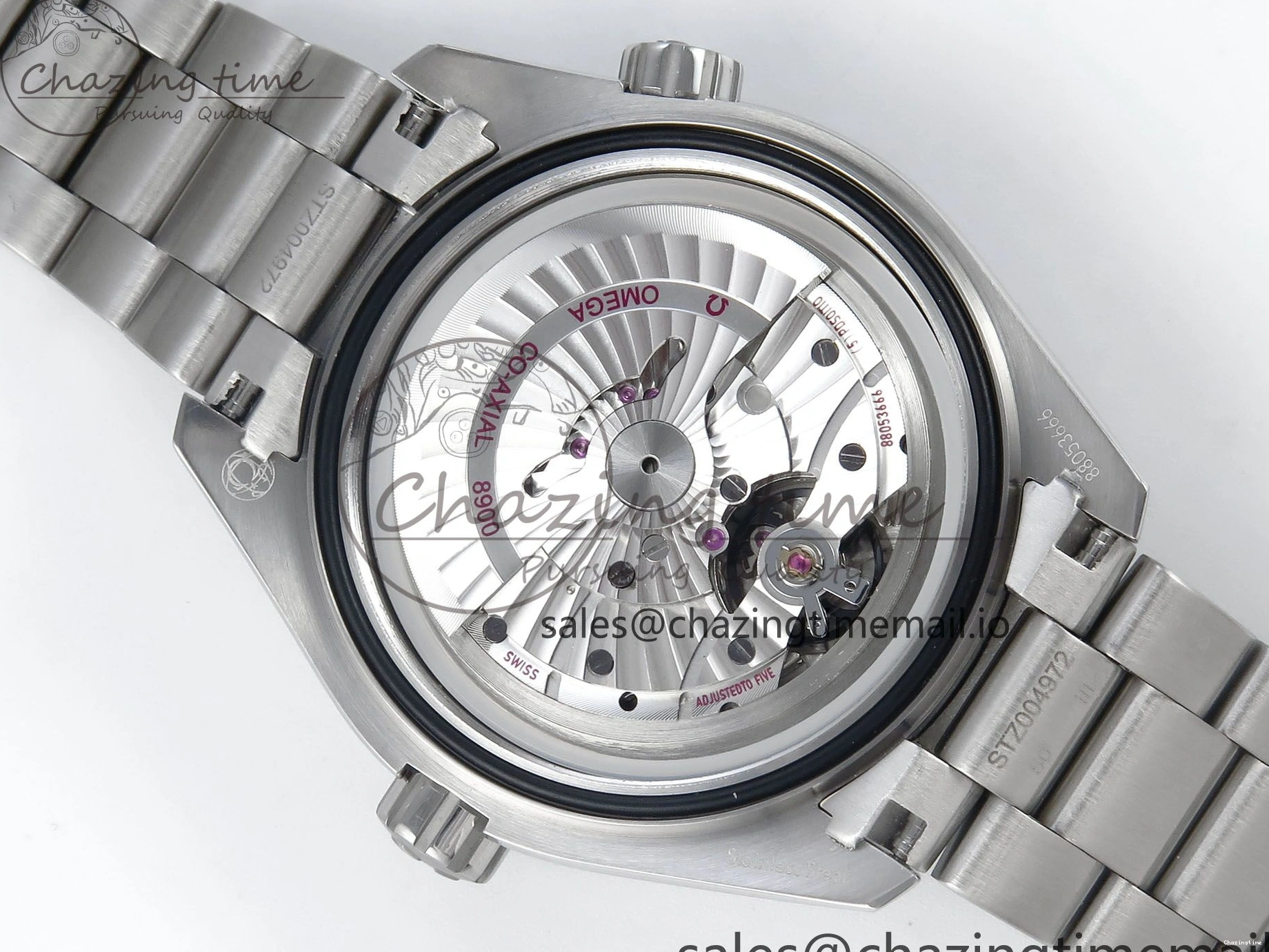 0425 Neat Seamaster Planet Ocean 600M 43.5mm SS SCF 1:1 Best Edition Blue Dial on SS Bracelet A8900 Super Clone 7684